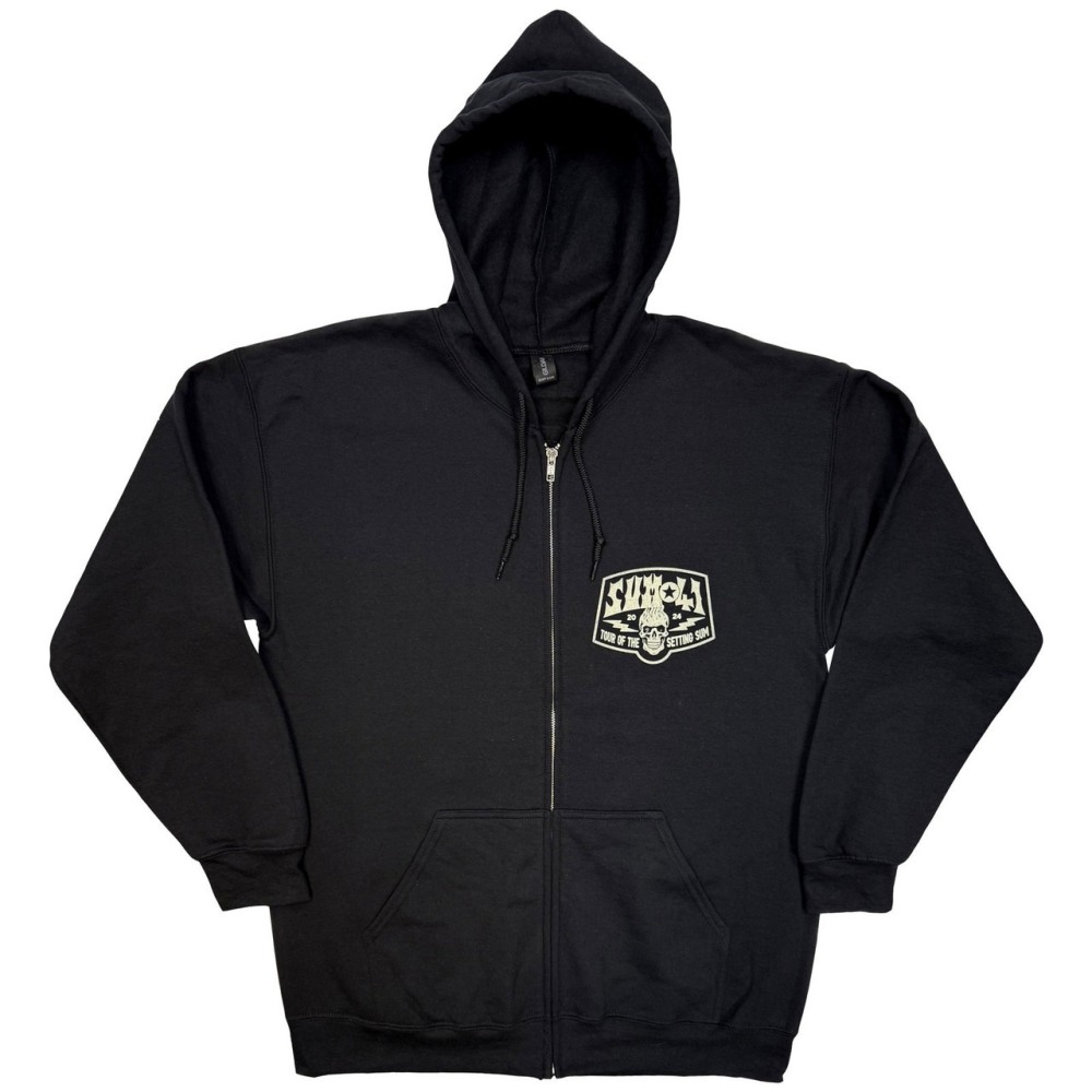 Sum 41 - Tour '24 Pt.2 Pocket Logo & Skull Vest met capuchon - Zwart